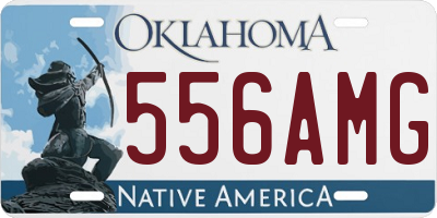 OK license plate 556AMG