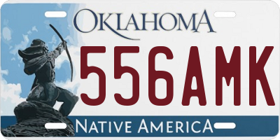 OK license plate 556AMK