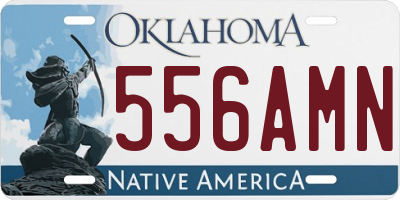 OK license plate 556AMN