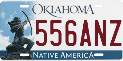 OK license plate 556ANZ