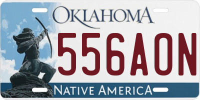 OK license plate 556AON