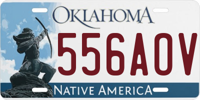 OK license plate 556AOV