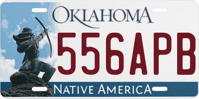 OK license plate 556APB