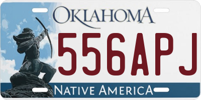 OK license plate 556APJ