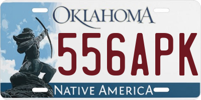 OK license plate 556APK