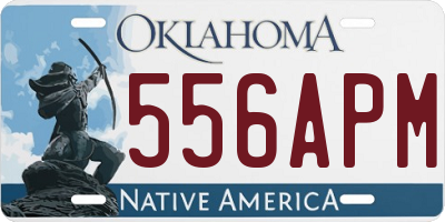 OK license plate 556APM