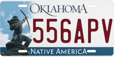 OK license plate 556APV