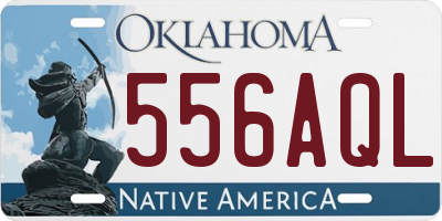 OK license plate 556AQL