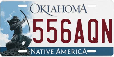 OK license plate 556AQN
