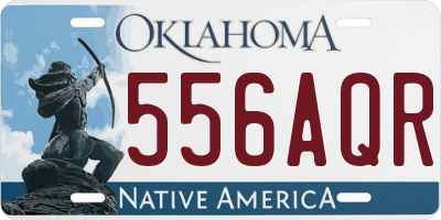 OK license plate 556AQR