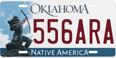 OK license plate 556ARA