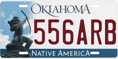 OK license plate 556ARB