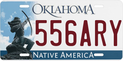 OK license plate 556ARY