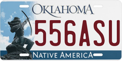 OK license plate 556ASU