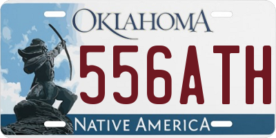 OK license plate 556ATH