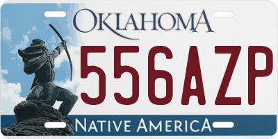 OK license plate 556AZP