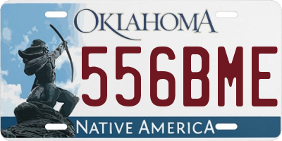 OK license plate 556BME