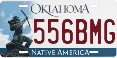 OK license plate 556BMG