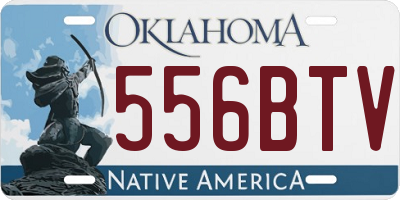 OK license plate 556BTV