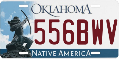 OK license plate 556BWV
