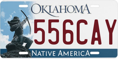 OK license plate 556CAY