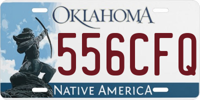 OK license plate 556CFQ
