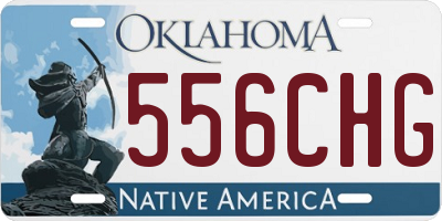 OK license plate 556CHG