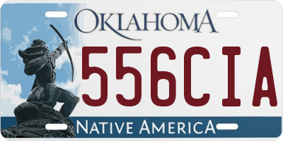 OK license plate 556CIA