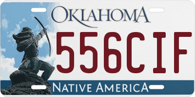OK license plate 556CIF