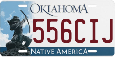 OK license plate 556CIJ