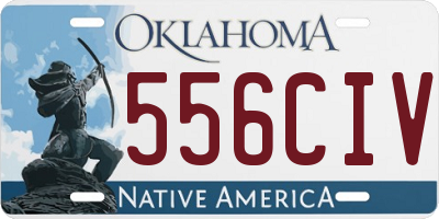 OK license plate 556CIV