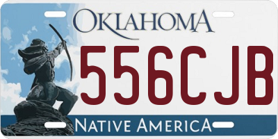 OK license plate 556CJB