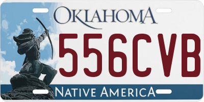 OK license plate 556CVB
