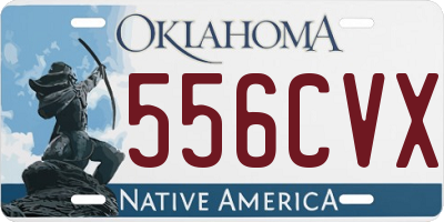 OK license plate 556CVX