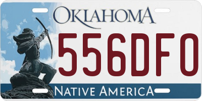 OK license plate 556DFO