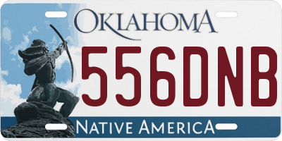 OK license plate 556DNB