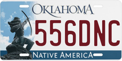 OK license plate 556DNC