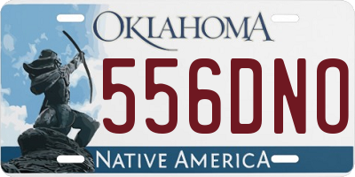 OK license plate 556DNO