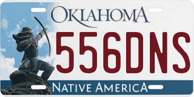 OK license plate 556DNS