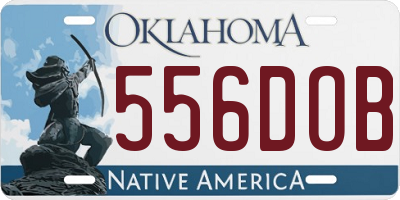OK license plate 556DOB
