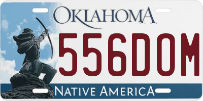 OK license plate 556DOM