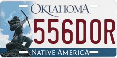 OK license plate 556DOR