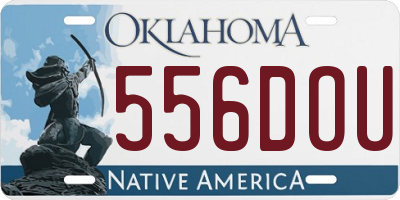 OK license plate 556DOU