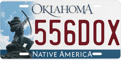 OK license plate 556DOX