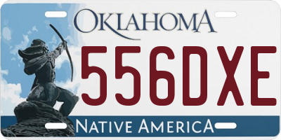 OK license plate 556DXE