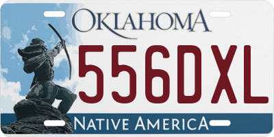 OK license plate 556DXL