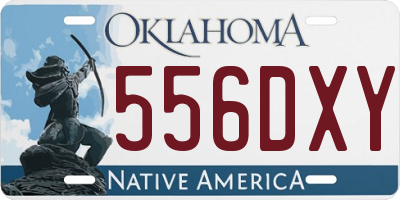 OK license plate 556DXY