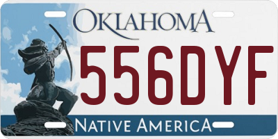 OK license plate 556DYF