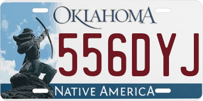 OK license plate 556DYJ