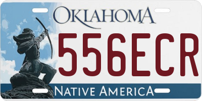 OK license plate 556ECR